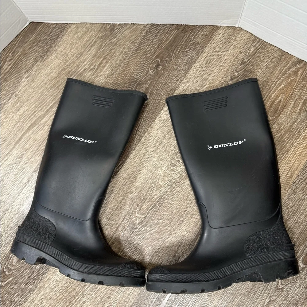 Dunlop Pricemaster Black Wellington Boots men's Sz:6US‎ women's 8US